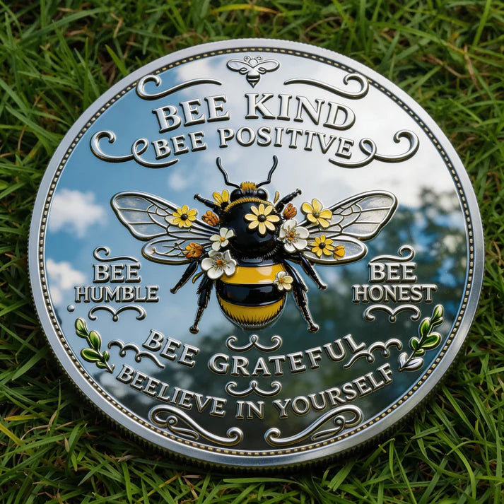 🏆NEW YEAR 60% OFF - Bee Kind Positivity Commemorative Coin 🐝🪙🌼