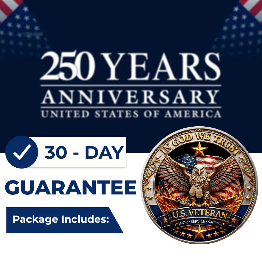 🛒🔥Last Day 60% OFF🔥 250 Years of Freedom Veteran Tribute Coin